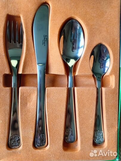 Столовые приборы детский набор Sacher новый