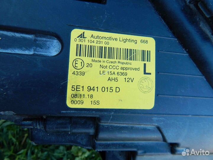 Фара левая Skoda Octavia A7 рестайлинг (2017-2020)