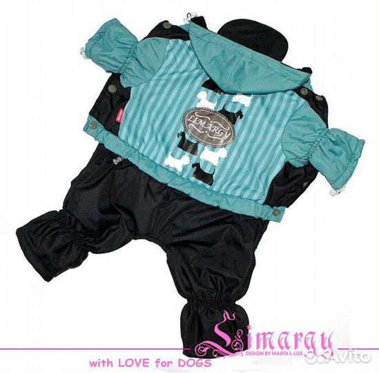 Утепленный дождевик для собак