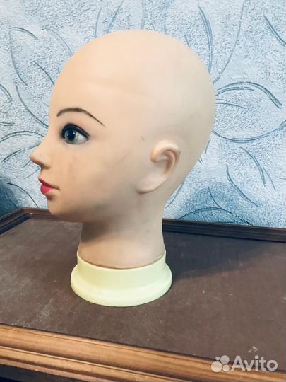 Манекен голова для причесок, шапок, украшений
