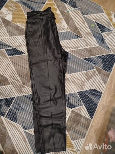Кожаные брюки женские 48 50 размер