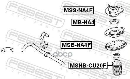 Опора переднего амортизатора MSS-NA4F Febest