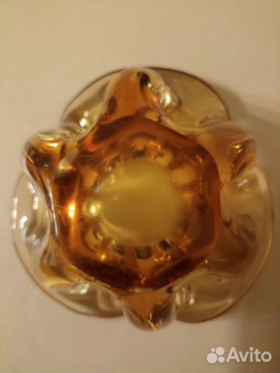 Конфетница чешское стекло