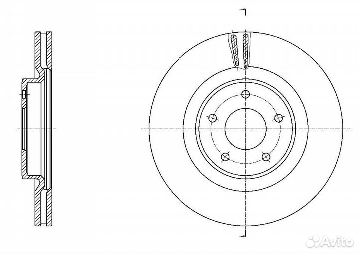 Диск тормозной передний