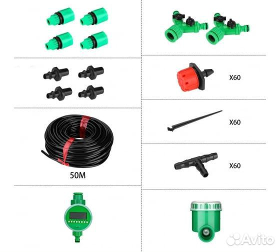 Комплект для капельного полива deko DKI50