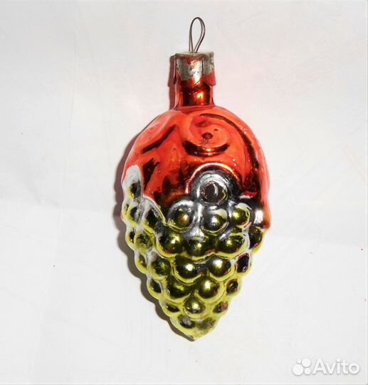 Елочные игрушки. Виноград 3 шт. 1950-70-е СССР
