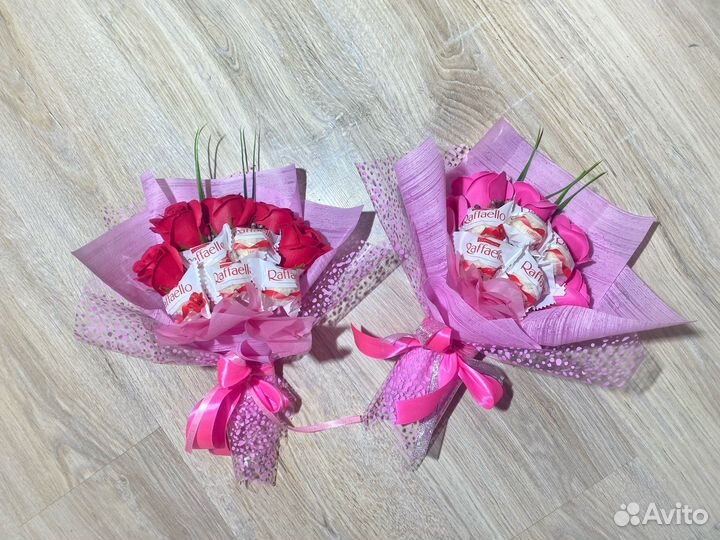 Букет из конфет с розами