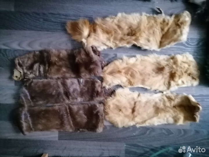 Мех норки и серой нутрии