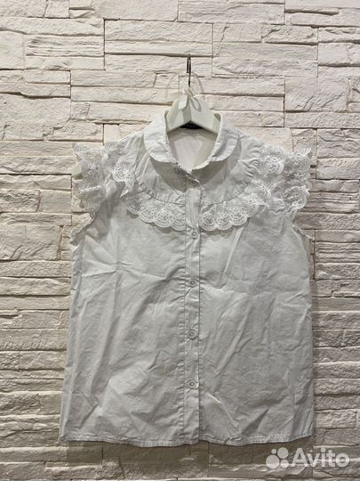 Блузка белая школьная 158