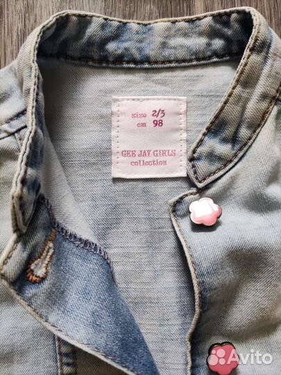 Джинсовая куртка для девочки 98