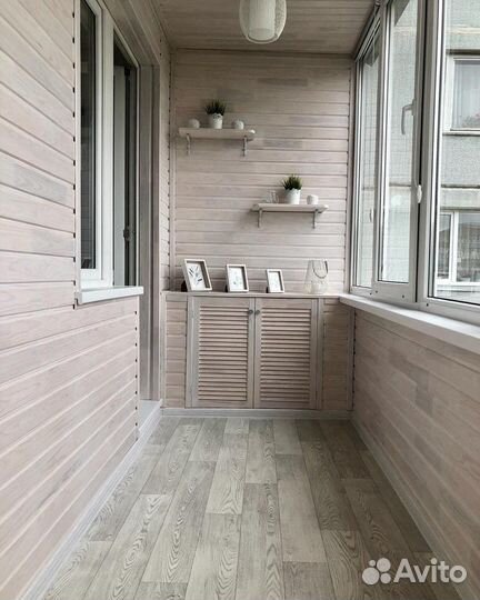 Отделка балконов и лоджий, утепление, остекление