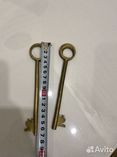 Ключ декоративный большой латунь