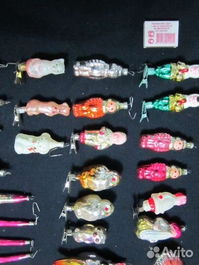 Новогодние игрушки СССР стекло