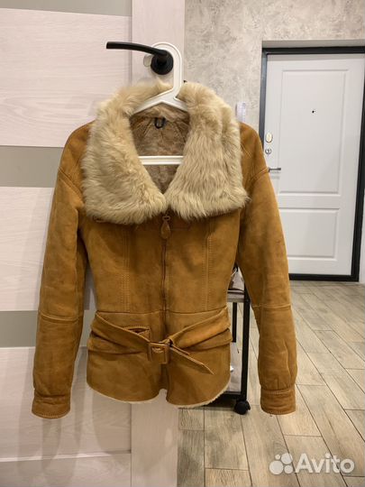 Дубленка женская замша XS