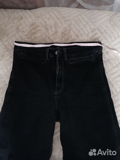 Джинсы клеш женские черные