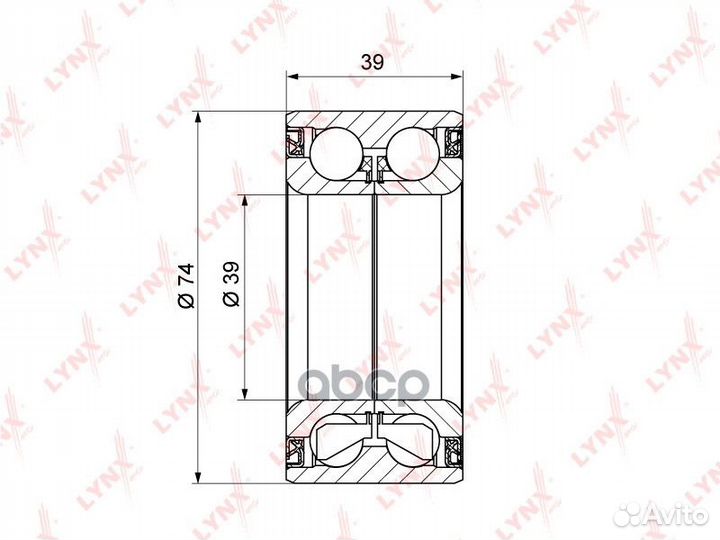 Комплект подшипника ступицы колеса перед Ch