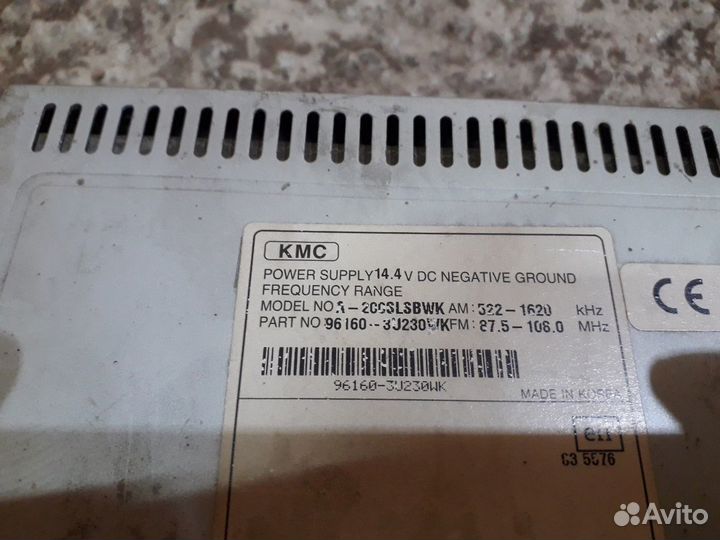 Магнитола 961603u000wk Спортейдж 3 Sportage SL