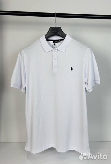 Поло Polo ralph lauren белое XXL