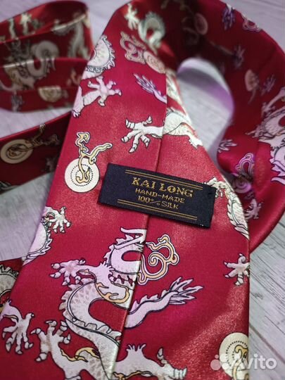 Галстук в китайском стиле с драконами