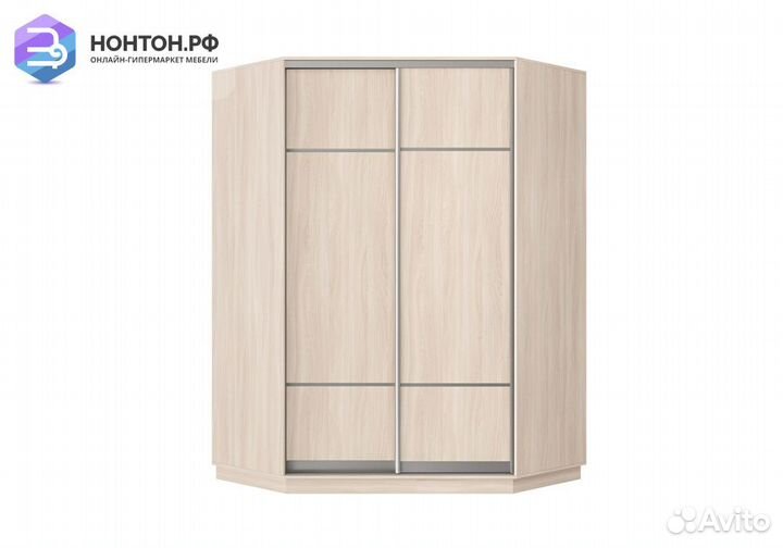 Шкаф-купе угловой двухдверный Сарин ясень шимо све