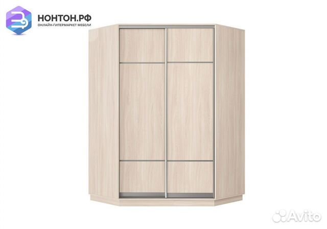 Шкаф-купе угловой двухдверный Сарин ясень шимо све