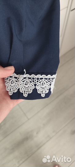 Платье школьное синее 128-134