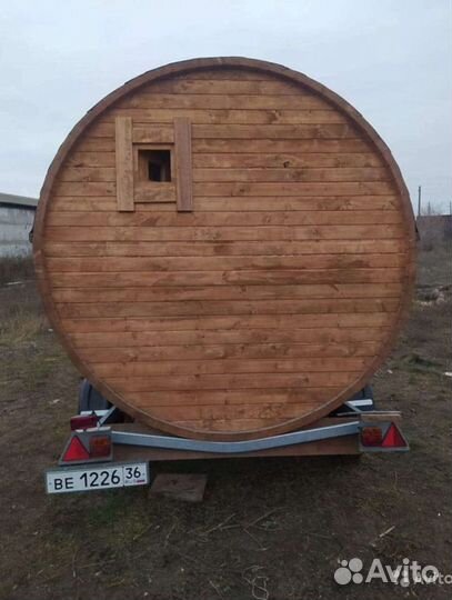 Баня бочка на колесах аренда