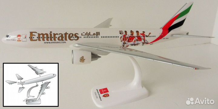 Модель самолета Boeing 777-200LR Emirates 
