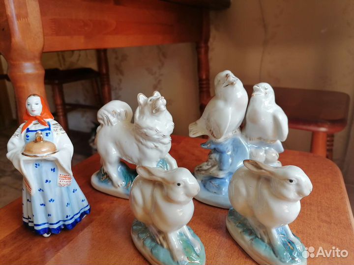 Фарфоровые статуэтки СССР, Дулево, гжель