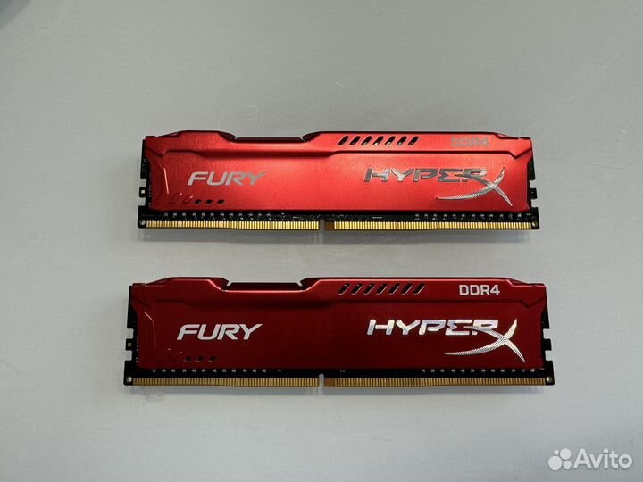 Оперативная память Hyperx fury red 2x8gb