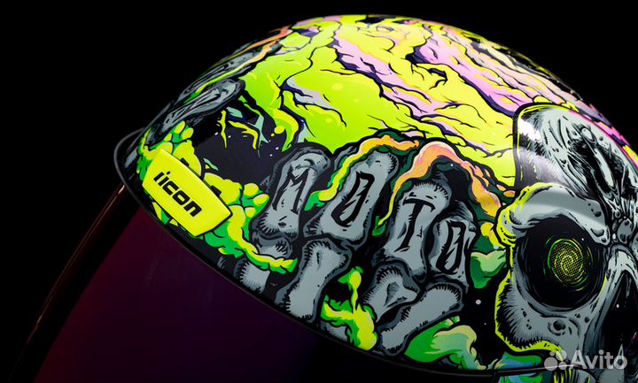 Мотошлем Интеграл Icon Airform Hippy Dippy Helmet