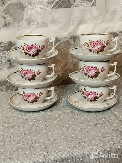 Чайный сервиз СССР Песочное, Вербилки, Дулёво