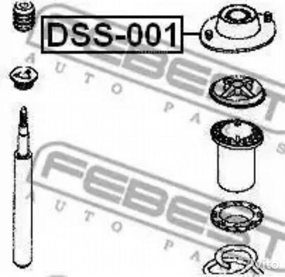 Опора амортизатора daewoo nexia/espero пер