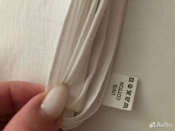 Белая простынь в кроватку mothercare 120*170