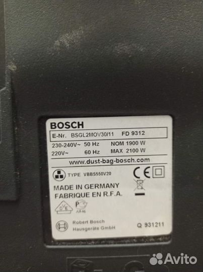 Пылесос bosch bsgl2mov30/11 запчасти