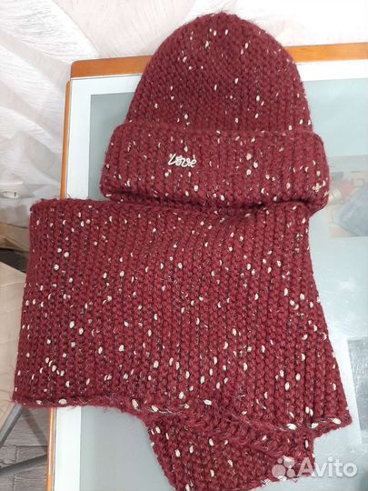 Комплект шапка и снуд женский зимний