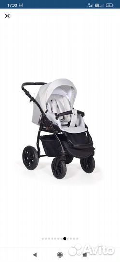 Коляска 2 в 1 Indigo Alma Lux серая