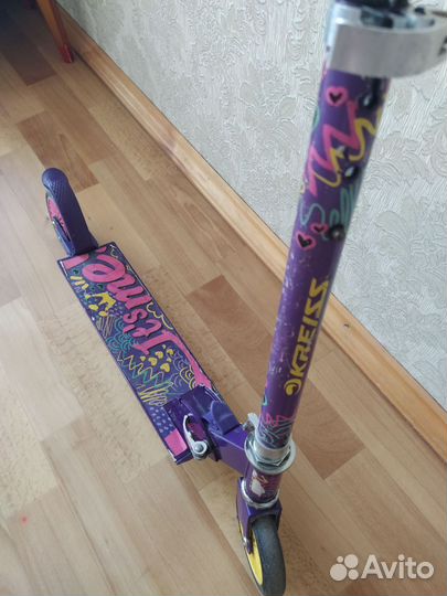 Самокат детский двухколесный складной бу