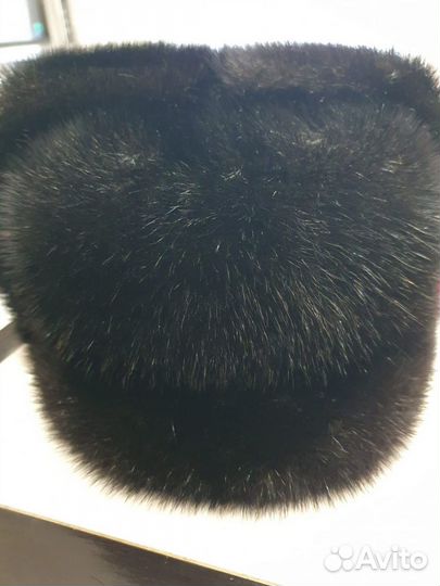 Мужская норковая кепи зимняя.цвет тёмный