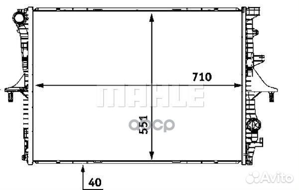 CR 571 000S радиатор системы охлаждения VW Tou