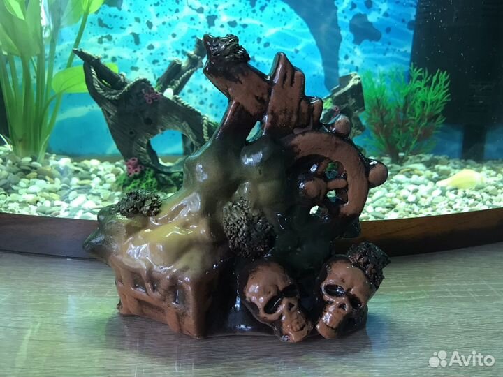 Новая пиратская декорация для аквариума