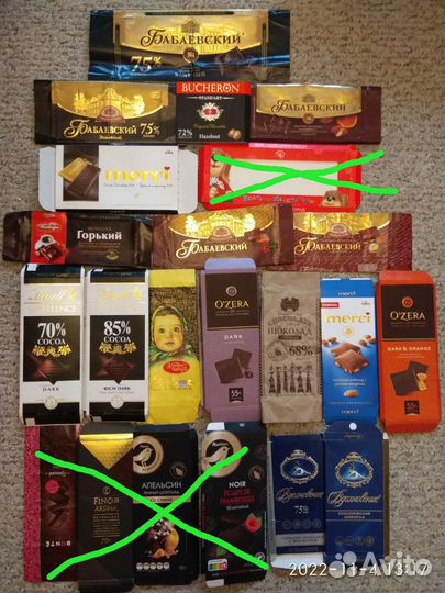 Фантики от конфет, шоколадок