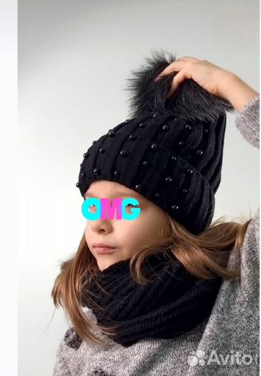 Снуд и шапка тёплый комплект