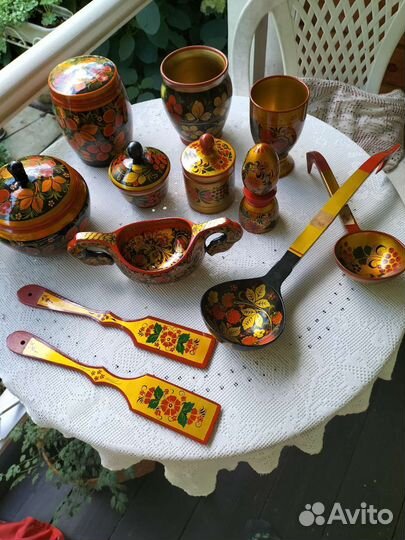 Посуда хохлома времён СССР