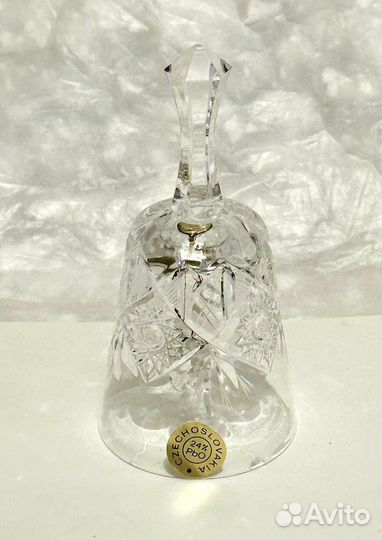 Хрустальный фужeр - рюмка- колокольчик Богемия