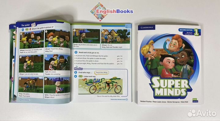 Super minds 1 2ed комплект (sb,wb,cd) новые