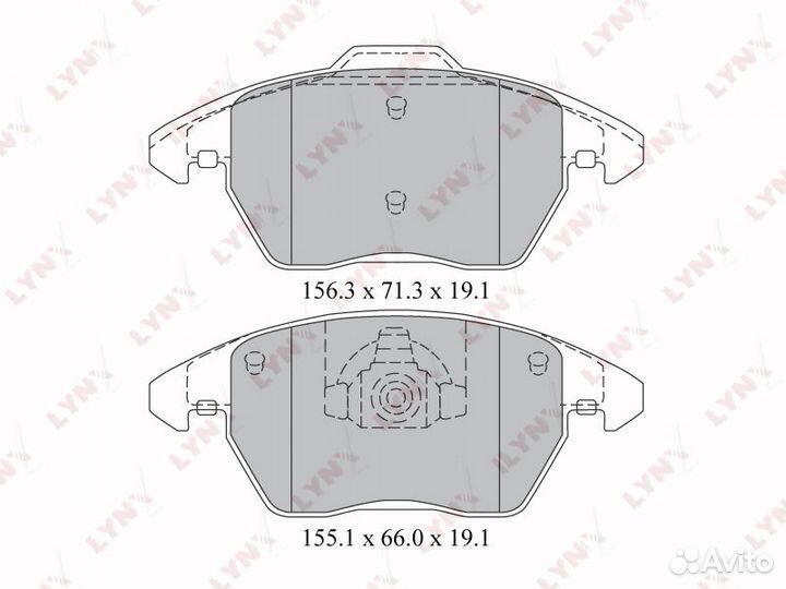 Колодки тормозные передние комплект BD2206 (lynxau