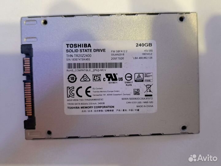 Ssd toshiba tr200 240gb