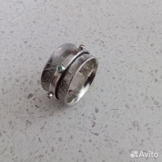 Серебряное кольцо мужское- 