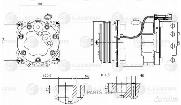 Компрессор кондиционера УАЗ 3163 Патриот Санден